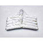 Satin Padded Coat Hanger in Ivory-per50